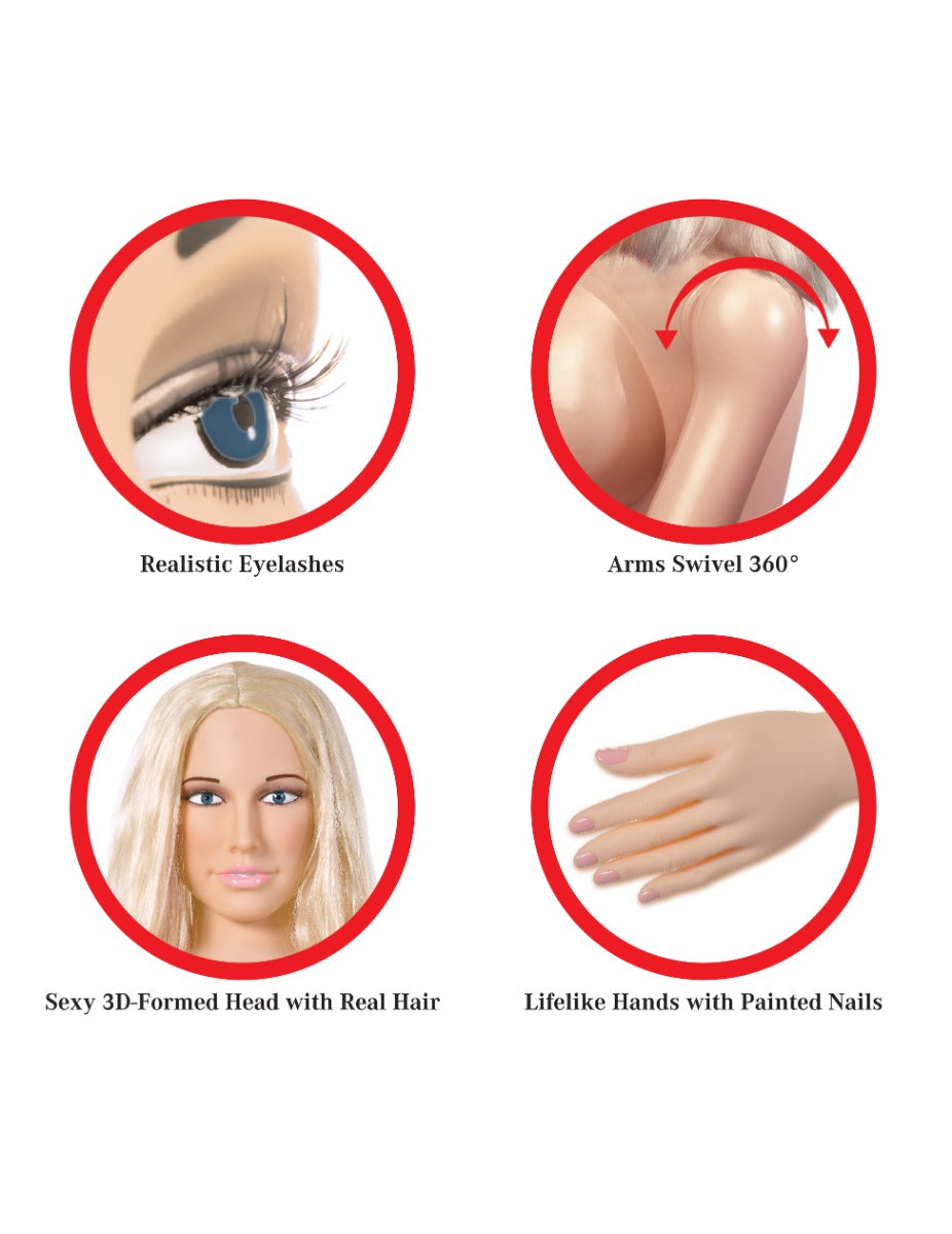 PDX Extreme® Hannah Harper™ Life-Size Love Doll in Light – additional product view