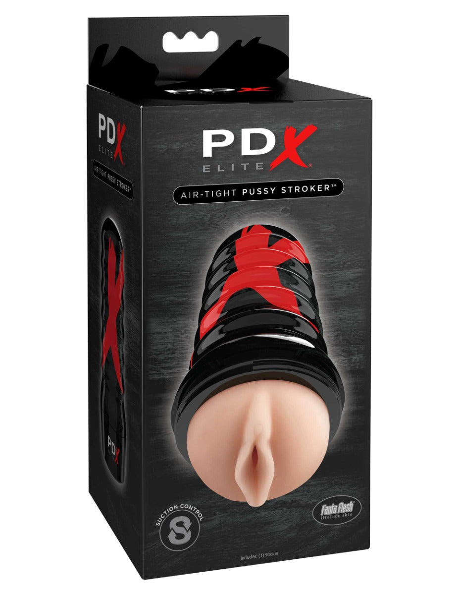 Pipedream Pdx Elite - Air-Tight Pussy Stroker in Flesh Pink/Black
