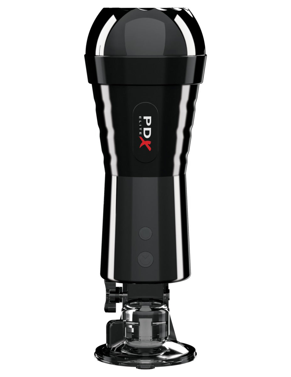 Pipedream Pdx Elite - Cock Compressor Vibrating Stroker in Flesh Pink/Black – alternate product view