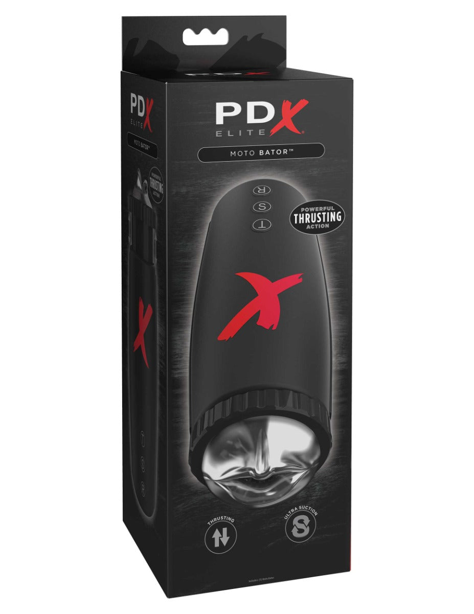 Pipedream Pdx Elite - Moto-Bator in Clear/Black