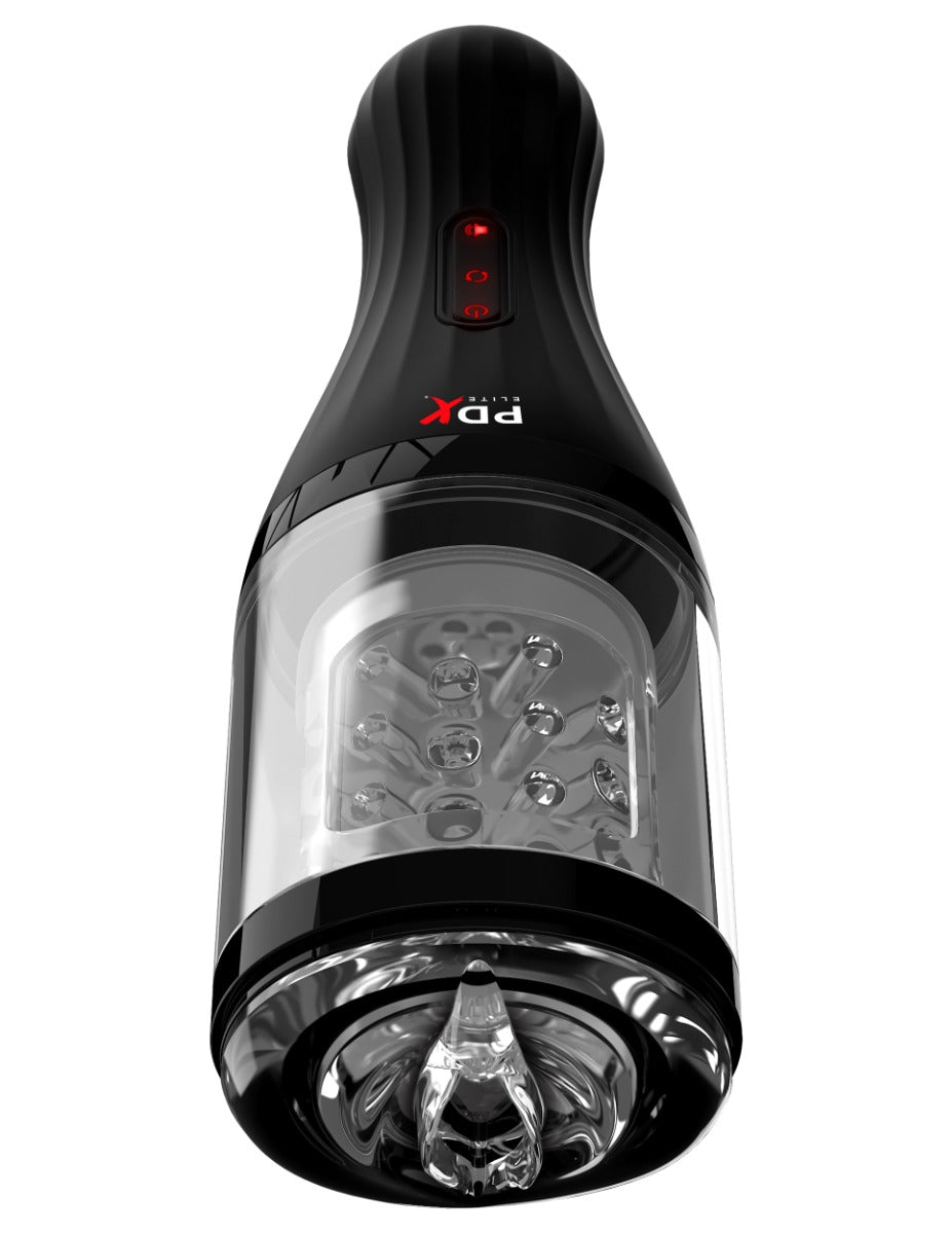 Pipedream Pdx Elite - Talk Dirty Rotobator in Clear/Black – alternate product view