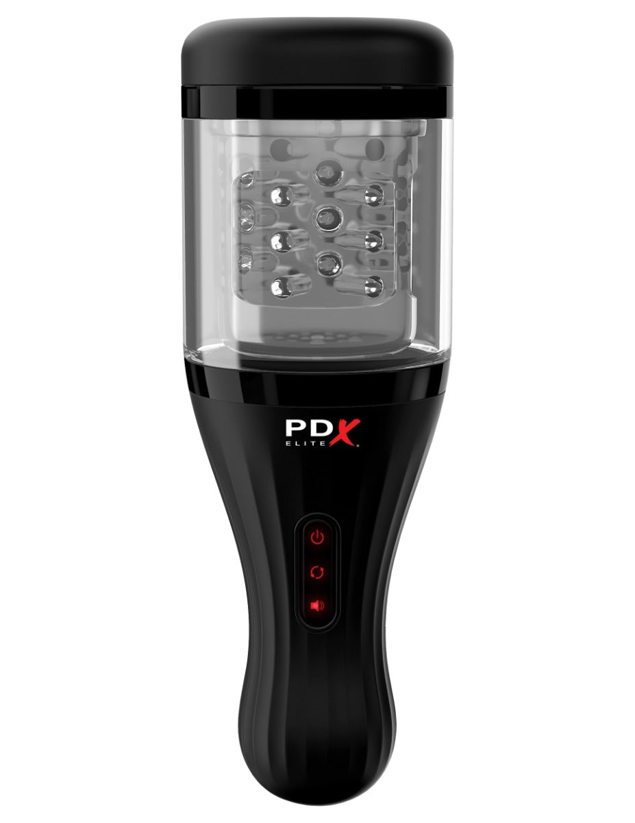 Pipedream Pdx Elite - Talk Dirty Rotobator in Clear/Black – alternate product view