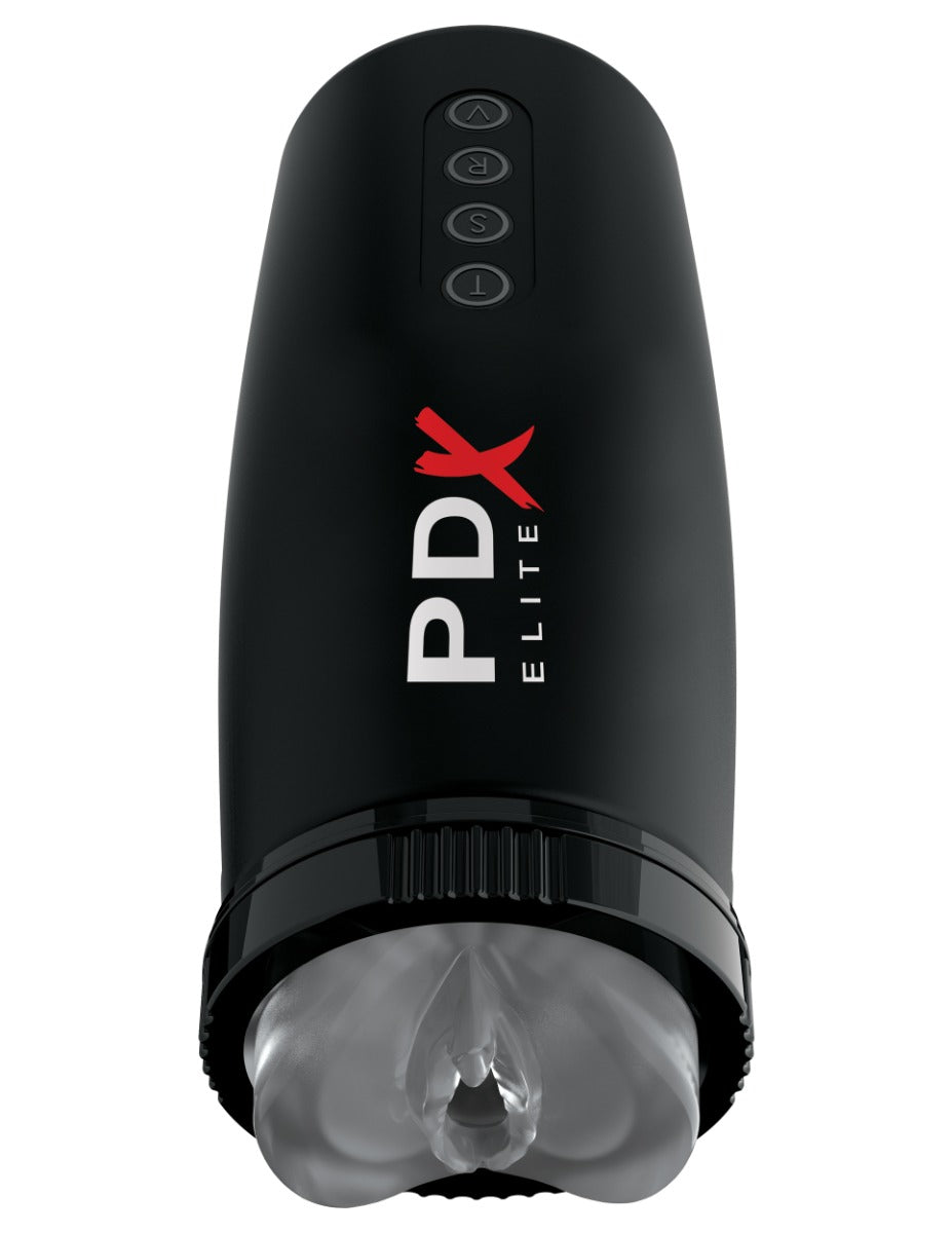 Pipedream Pdx Elite - Moto-Bator 2  in Clear/Black – alternate product view