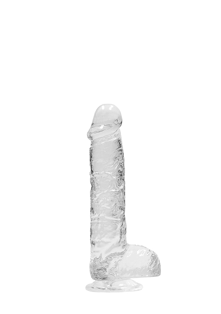 RealRock by Shots Crystal Clear Dildo With Balls – 6" in Clear – additional product view 