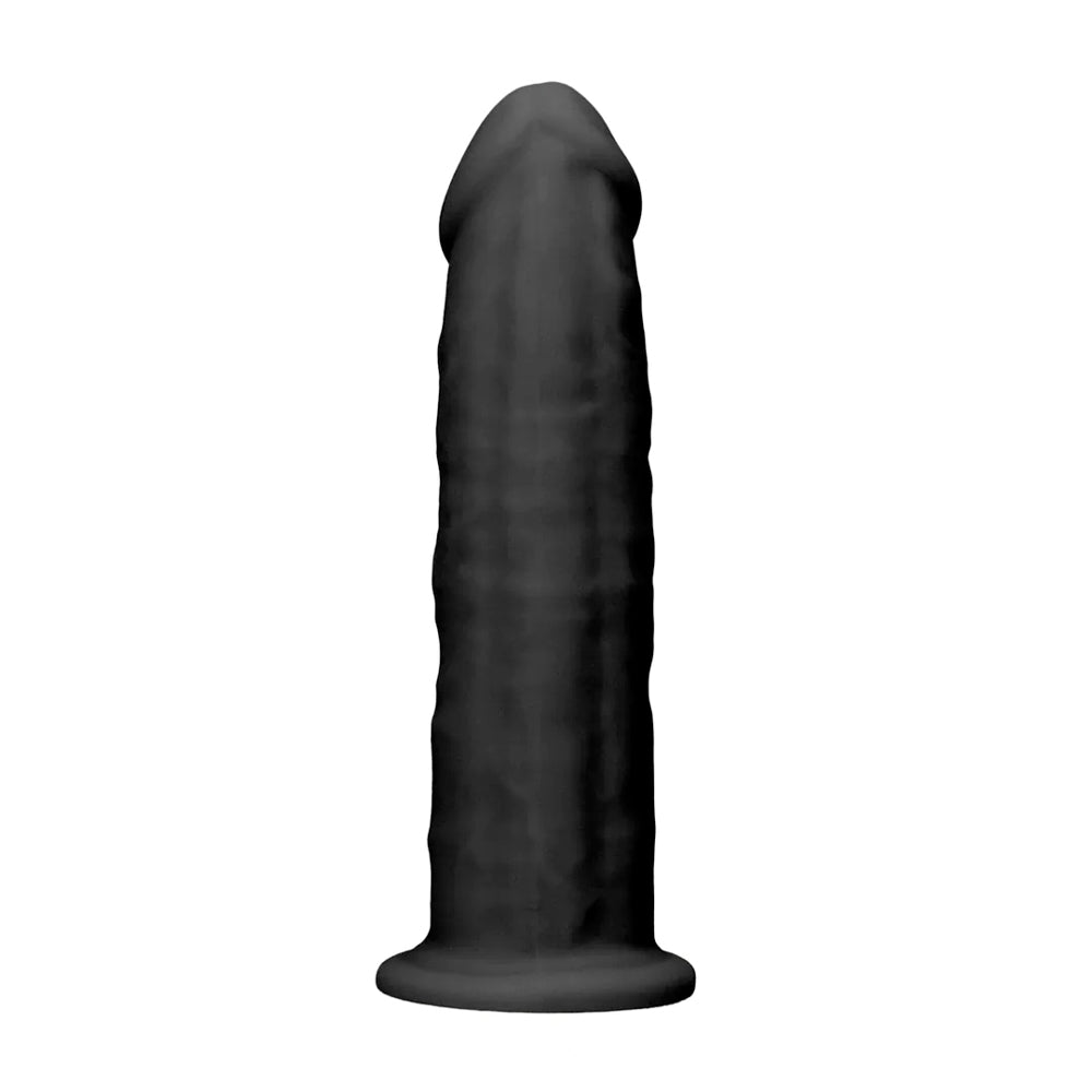 RealRock by Shots Silicone Dildo – 6" Without Balls in Black – alternate product view 