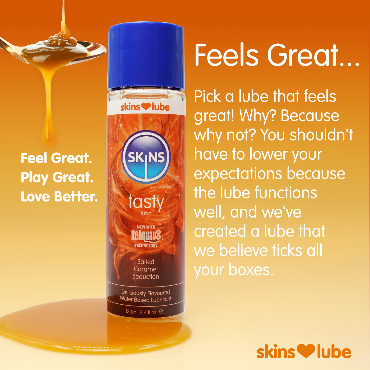 Tasty Lube - Salted Caramel Seduction - 4.4 fl oz (130ml) – feature infographic