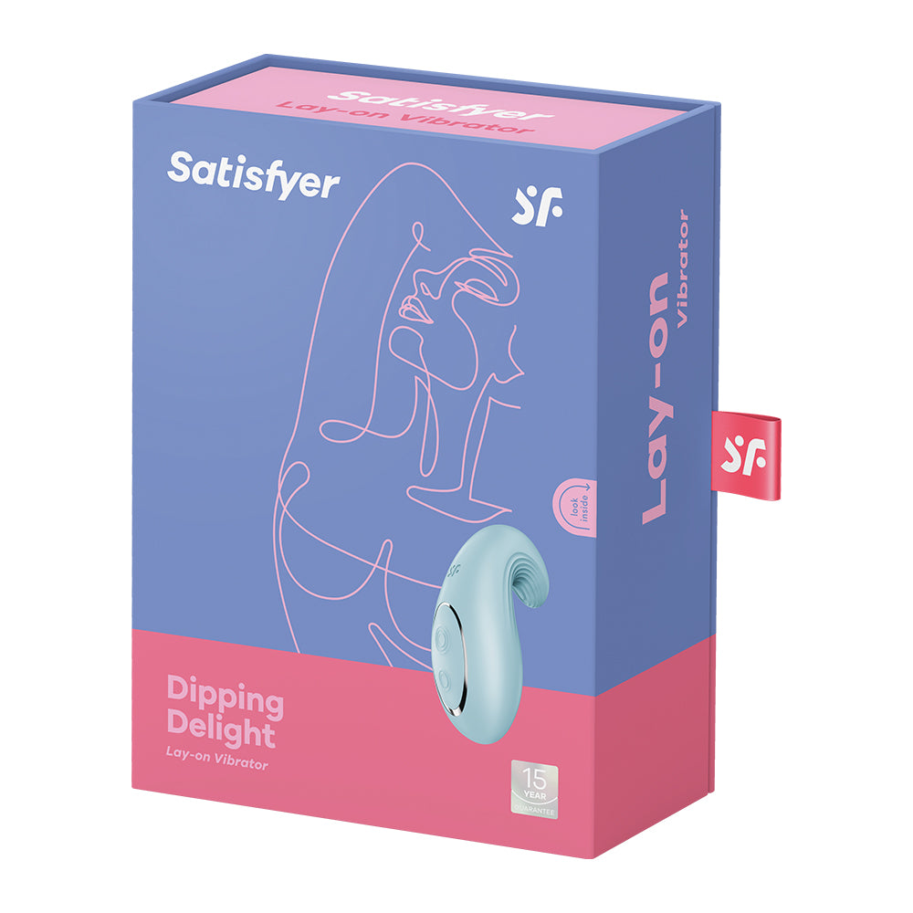 Satisfyer Dipping Delight in Light Blue – with retail packaging 