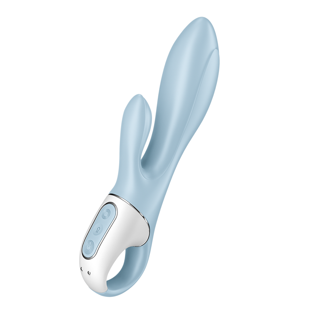 Satisfyer Air Pump Bunny 1 in Light Blue – uninflated view