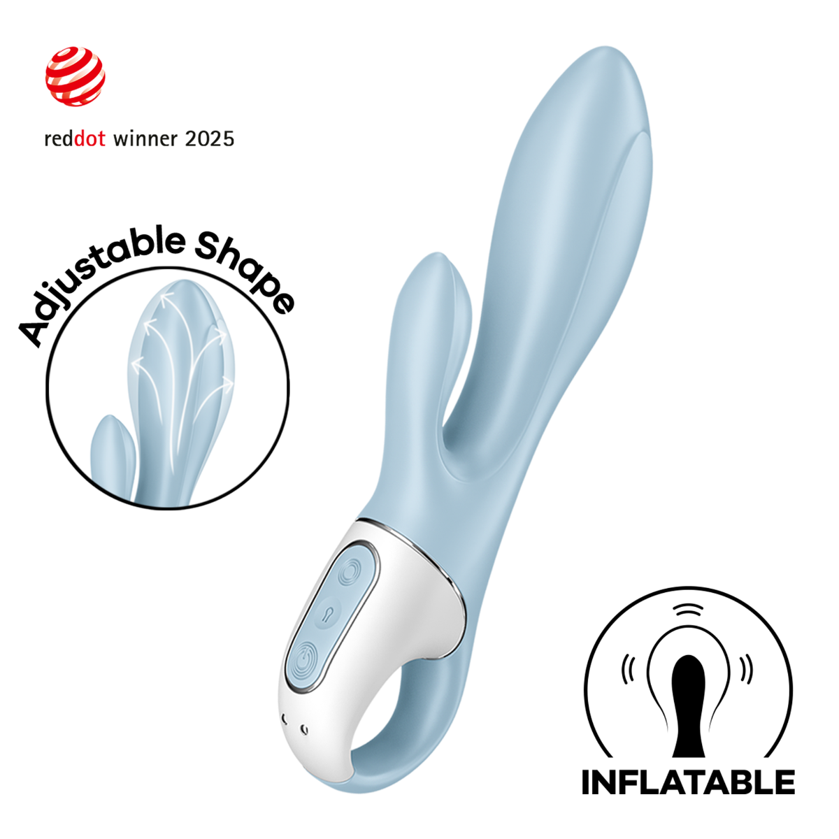 Satisfyer Air Pump Bunny 1 in Light Blue – front view