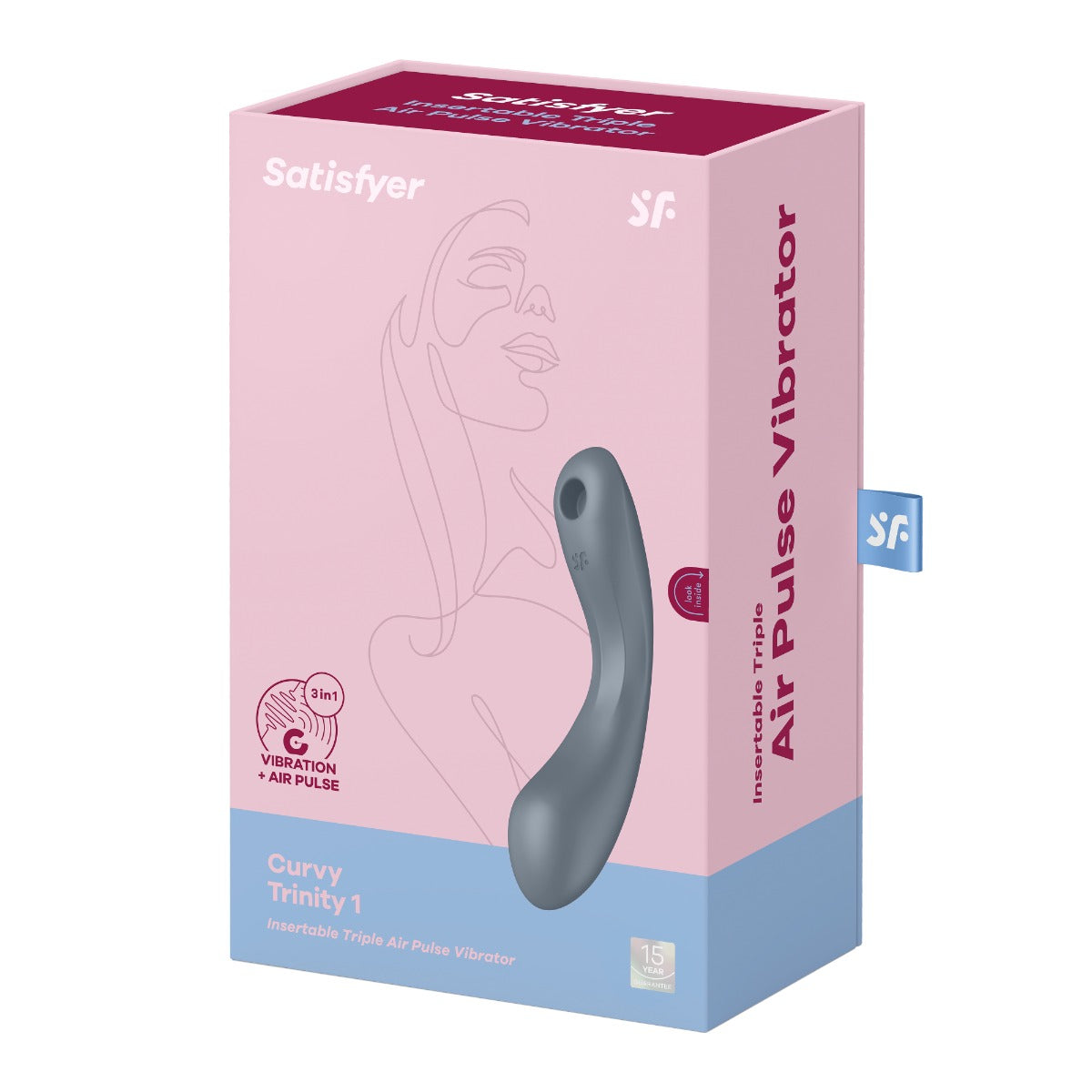 Satisfyer Curvy Trinity 1 in Blue Grey
