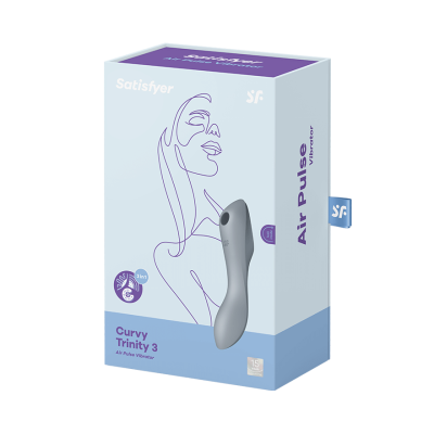 Satisfyer Curvy Trinity 3 in Grey – with retail packaging