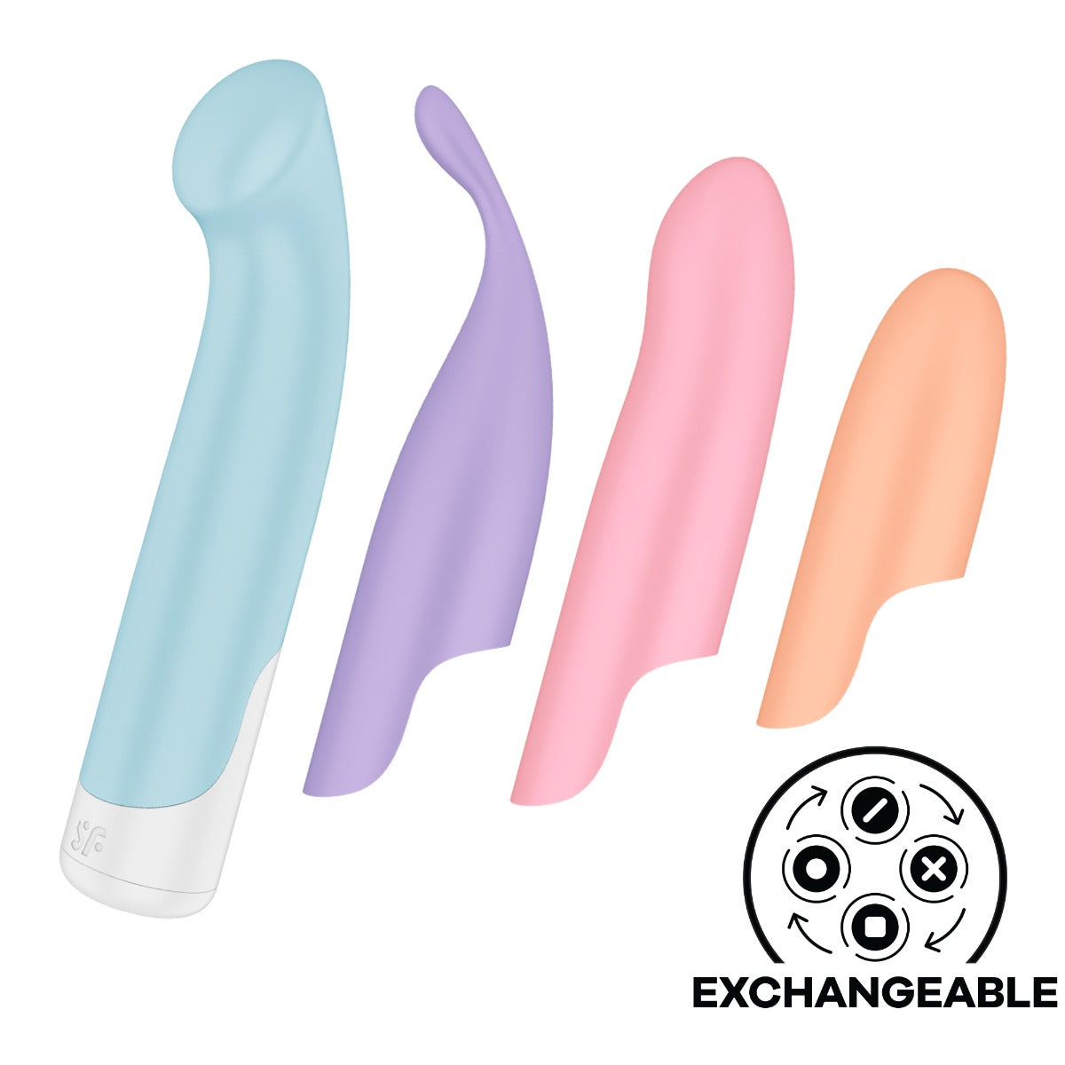 Satisfyer Playful Four in Light Blue, Orange, Pink and Purple – alternate product view