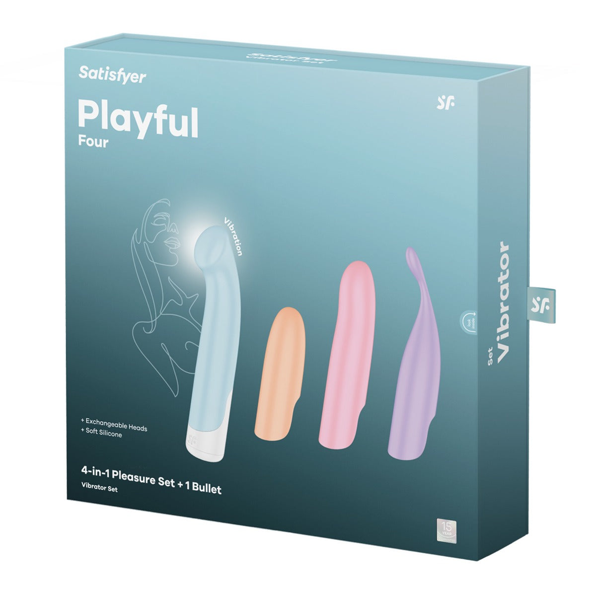 Satisfyer Playful Four in Light Blue, Orange, Pink and Purple