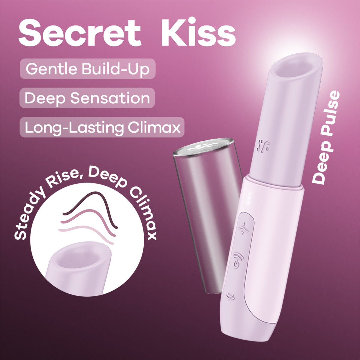 Satisfyer Secret Kiss in Pink – with retail packaging