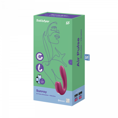Satisfyer Sunray Connect App in Red – with retail packaging
