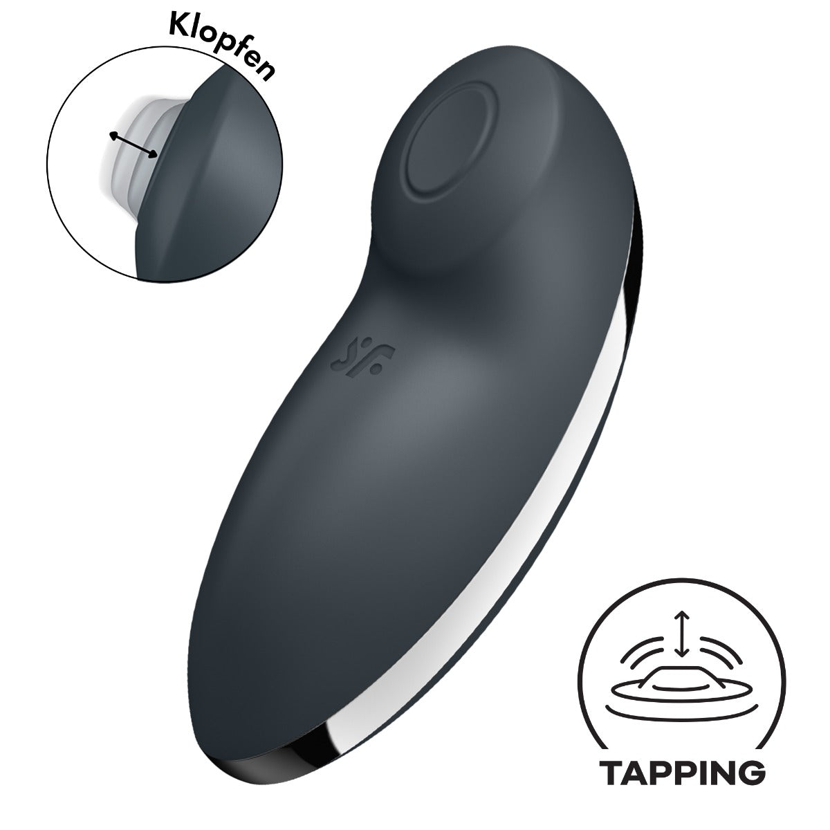 Satisfyer Tap & Climax 2 in Grey – alternate product view #Colour_Grey