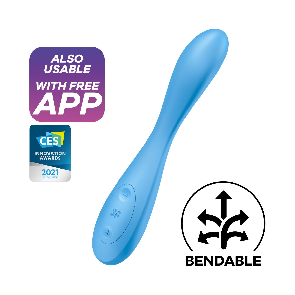 Satisfyer G-Spot Flex 4+ Connect App in Turquoise – app connectivity detail