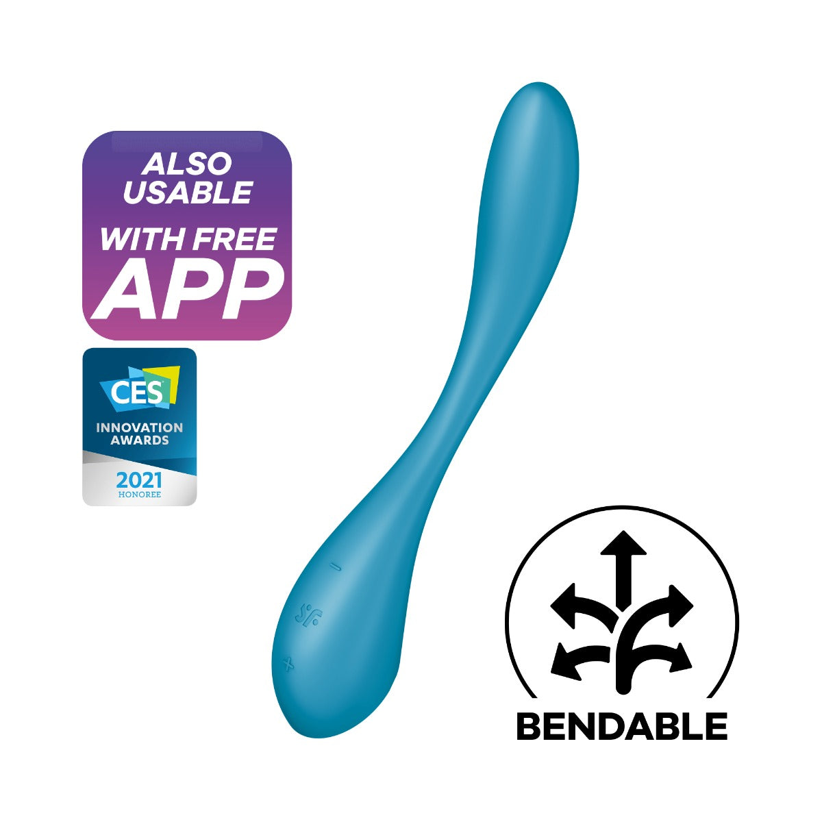 Satisfyer G-Spot Flex 5+ Connect App in Blue – app connectivity detail 
