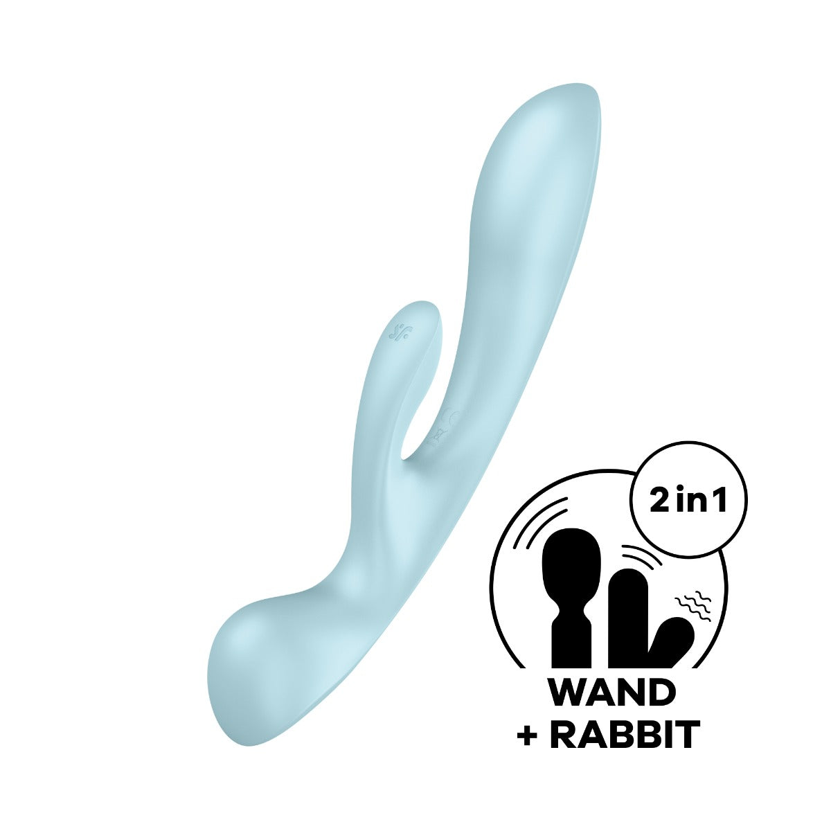 Satisfyer Triple Oh in Light Blue – front view 