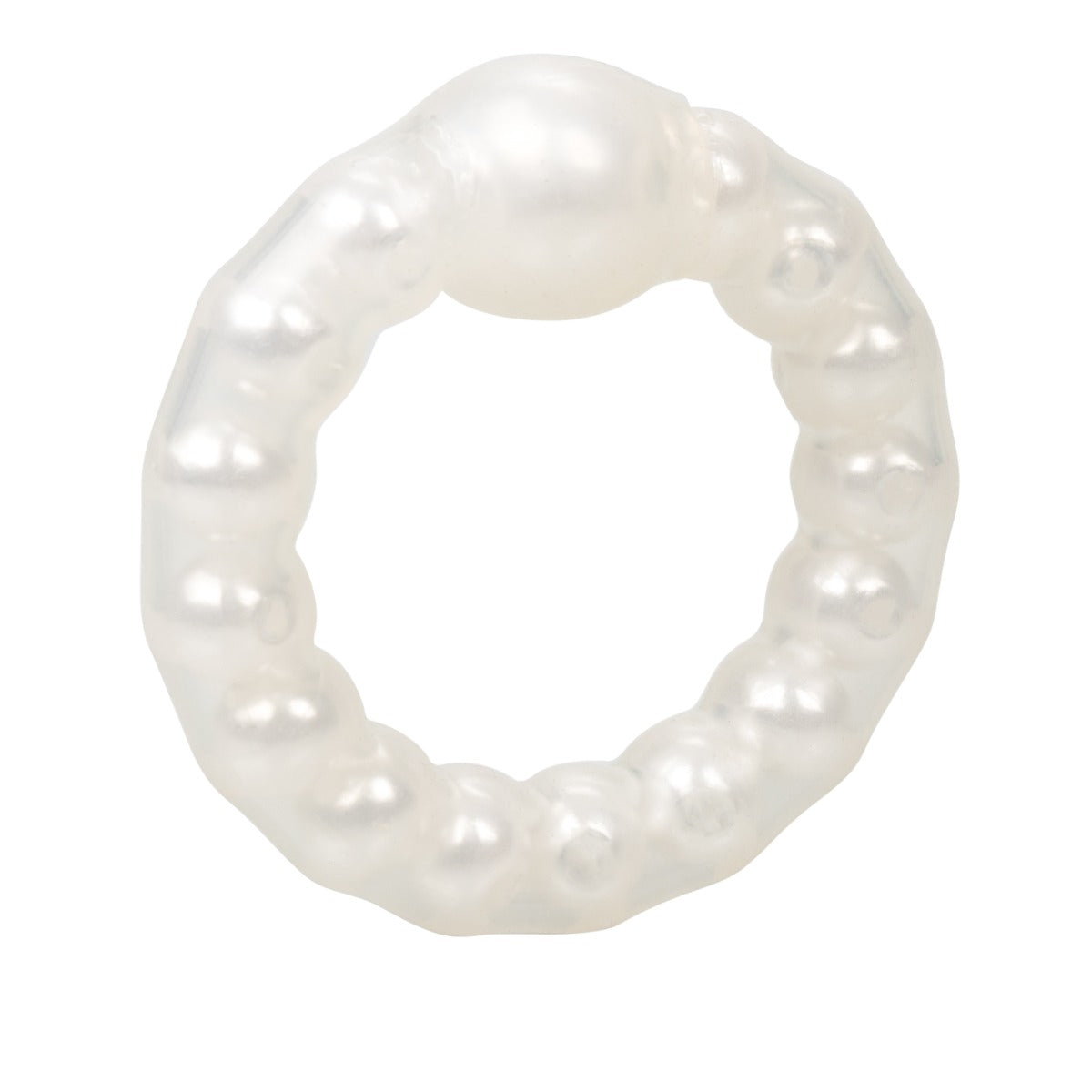 California Exotics Pearl Beaded Prolong Ring® in White – additional product view