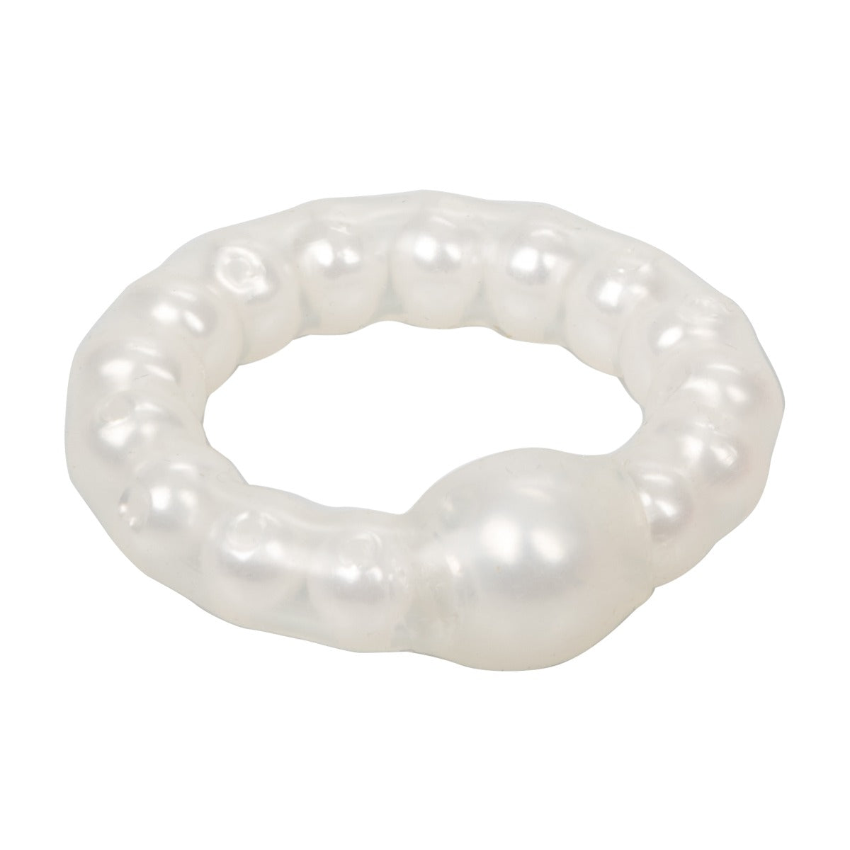 California Exotics Pearl Beaded Prolong Ring® in White – product detail view