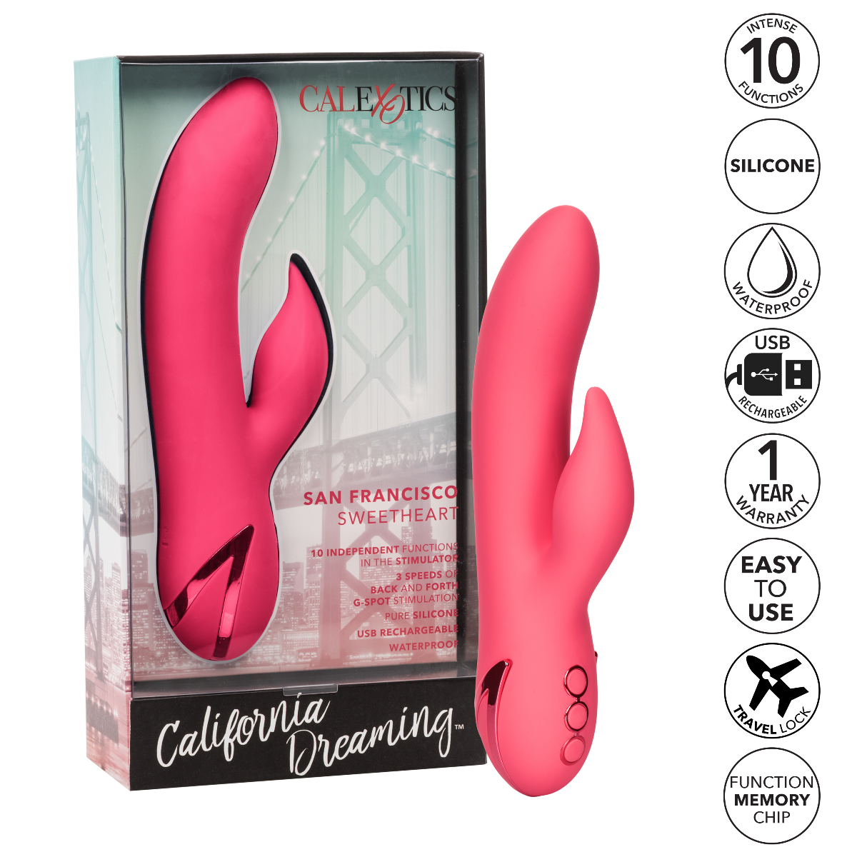California Exotics California Dreaming® San Francisco Sweetheart in Pink – additional product view