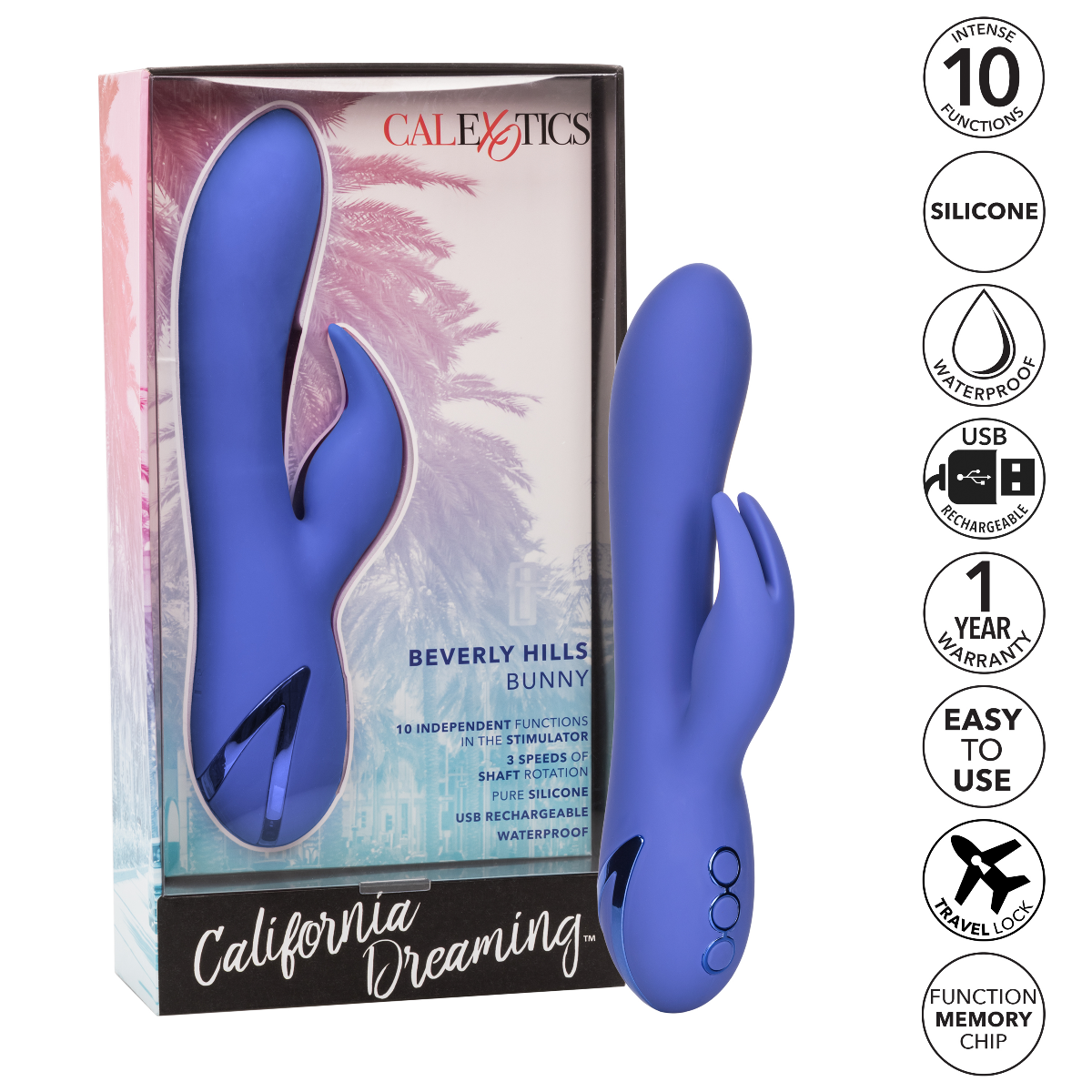 California Exotics California Dreaming® Beverly Hills Bunny in Purple – additional product view