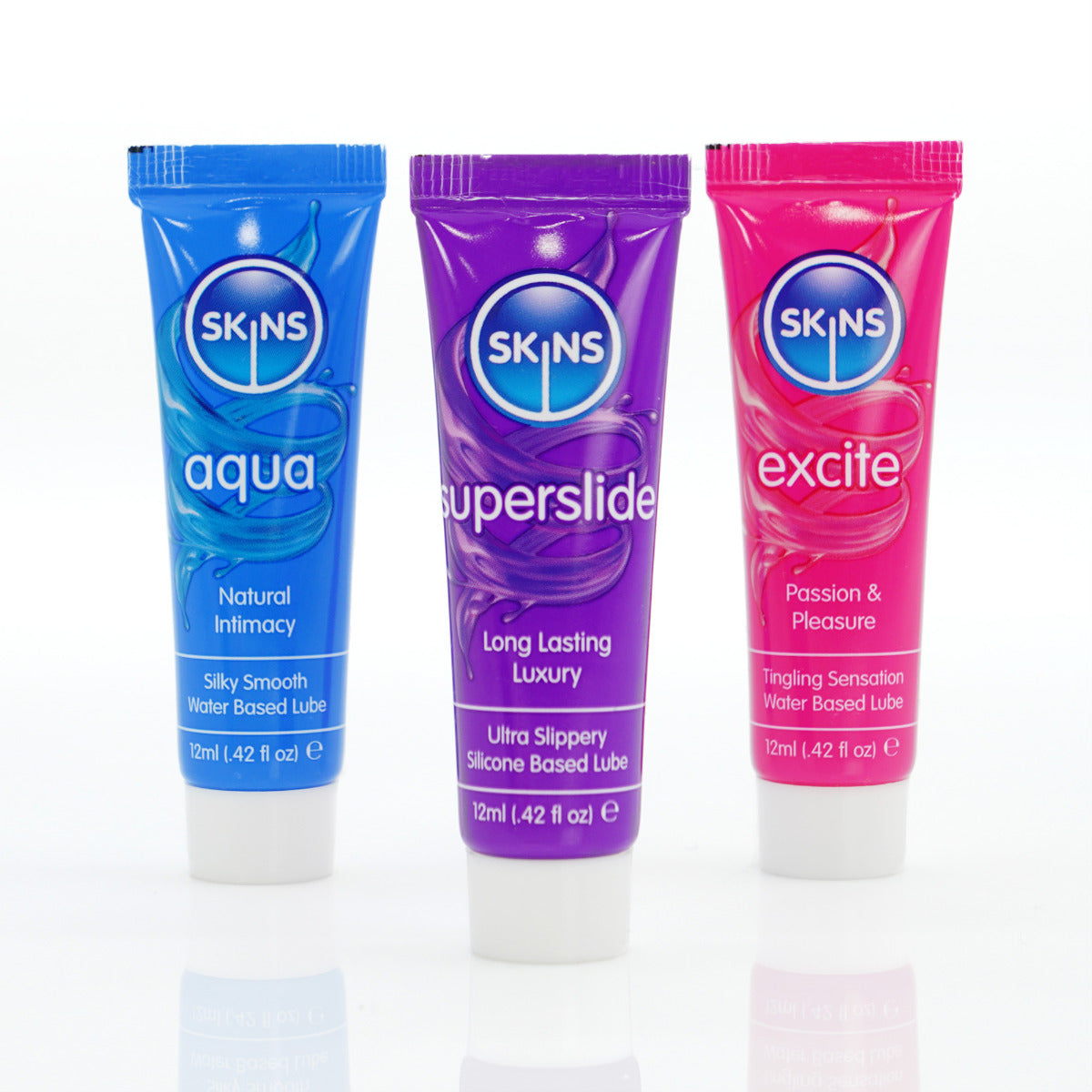 Skins Vital Lubes Sampler Tubes 3 x 12ml – product detail view