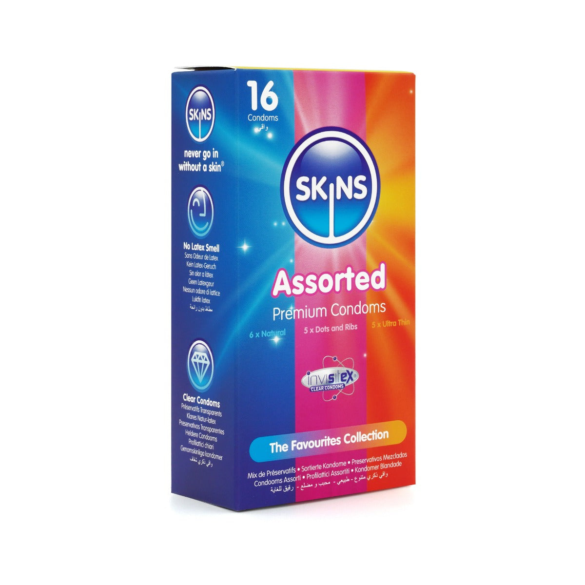 Skins Assorted Premium Condoms - 16 Pack - packaging