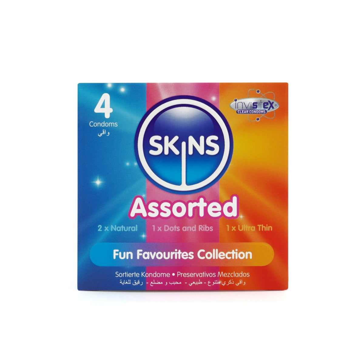 Skins Assorted Premium Condoms - 4 Pack - front view