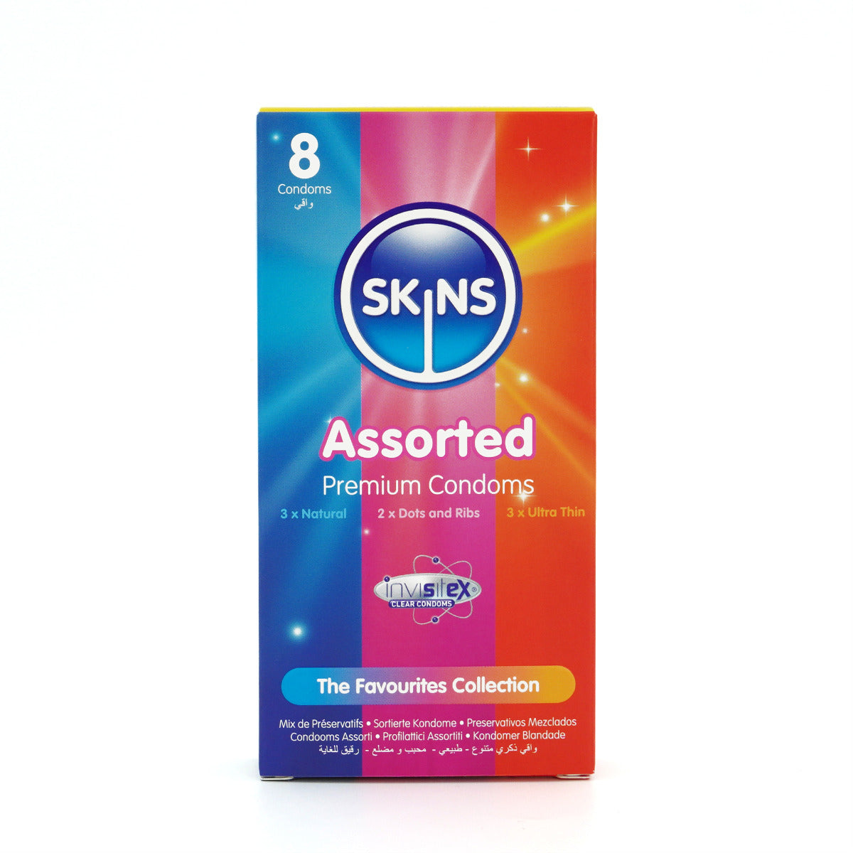 Skins Assorted Premium Condoms - 8 Pack - front view