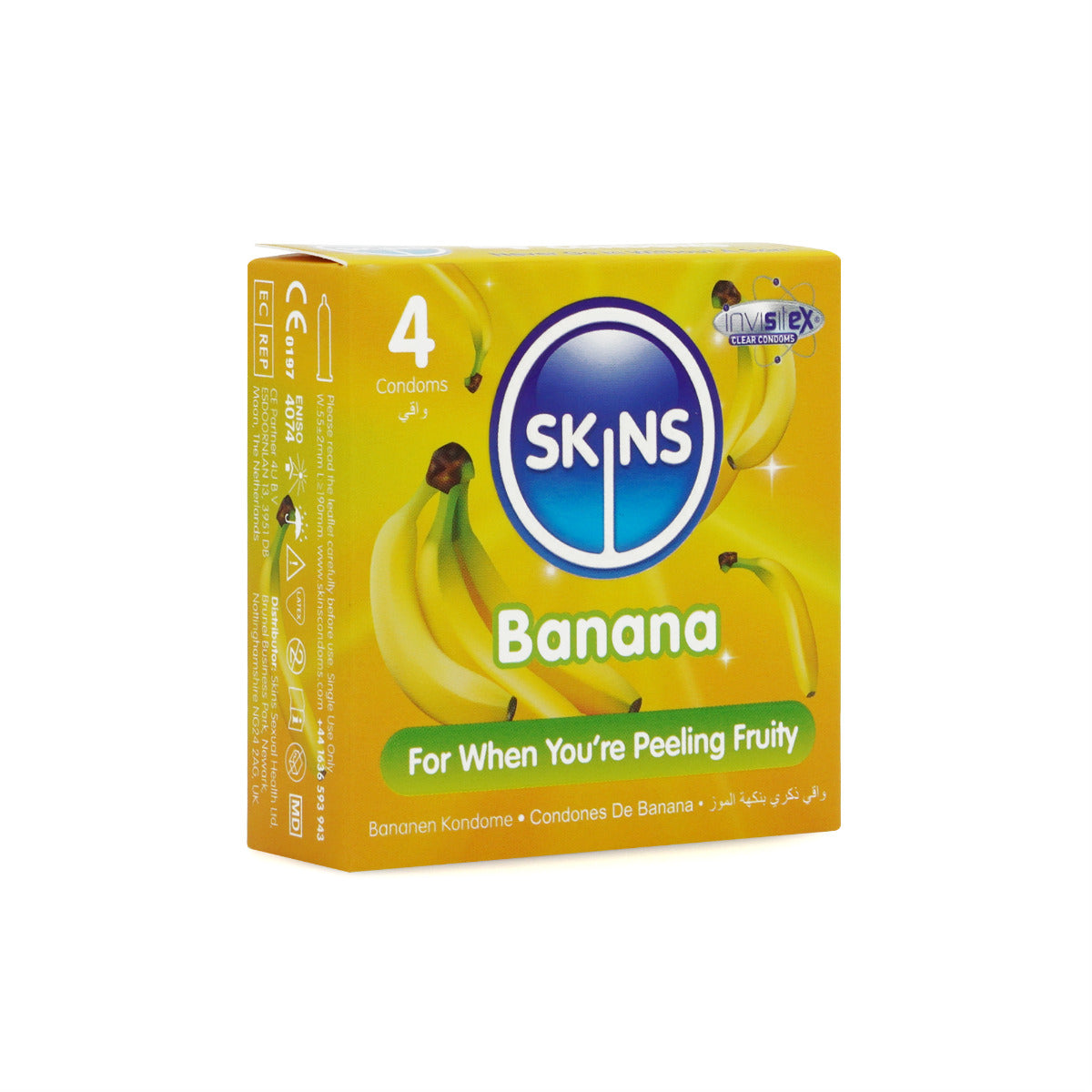 Skins Banana Premium Condoms - 4 Pack - packaging