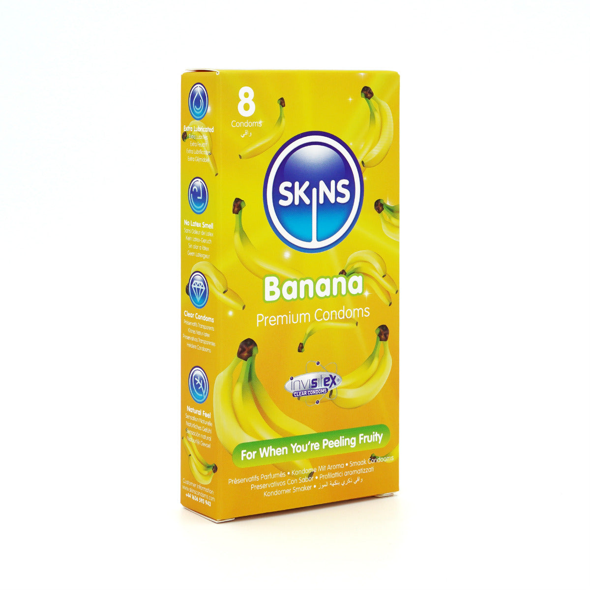 Skins Banana Premium Condoms - 8 Pack - packaging