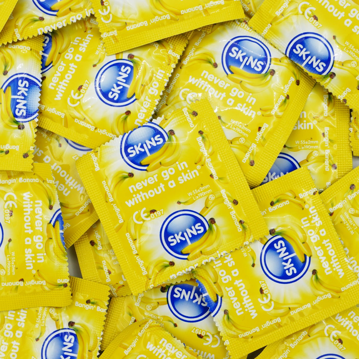 Skins Banana Premium Condoms - 500 Pack - single foil