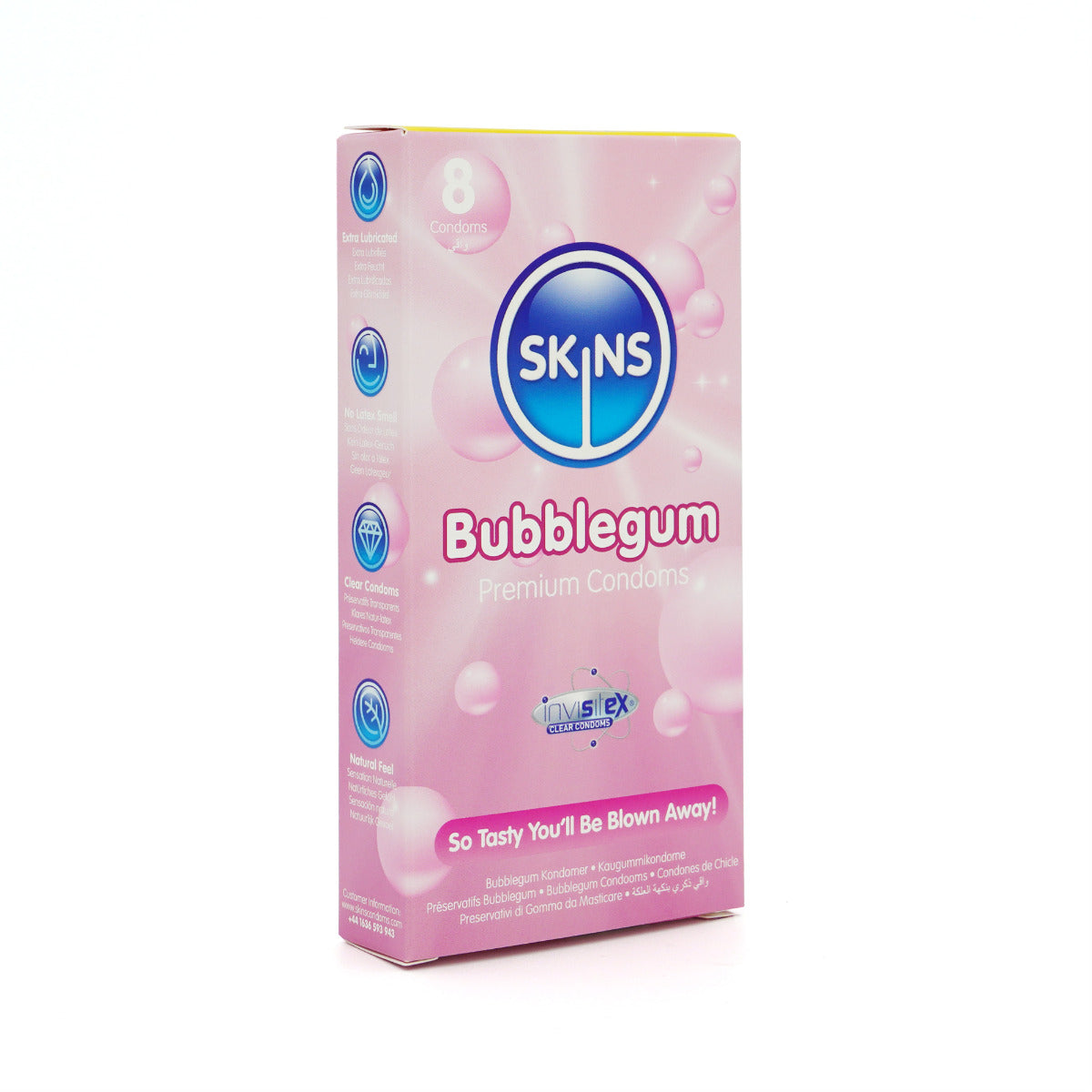 Skins Bubblegum Premium Condoms - 8 Pack - packaging