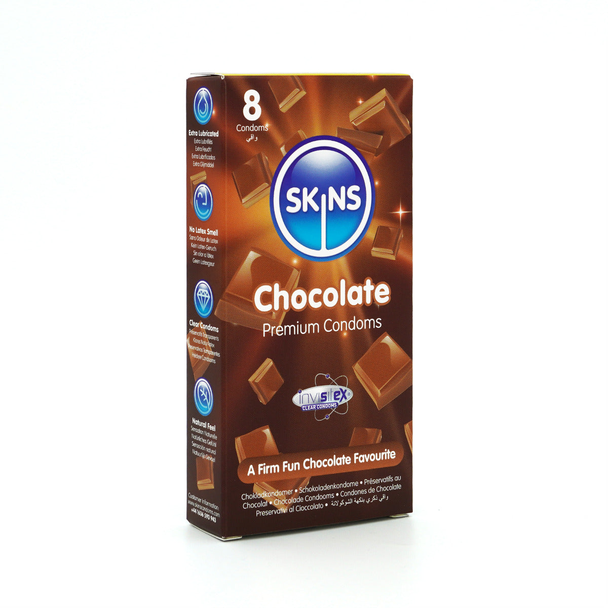 Skins Chocolate Premium Condoms - 8 Pack - packaging