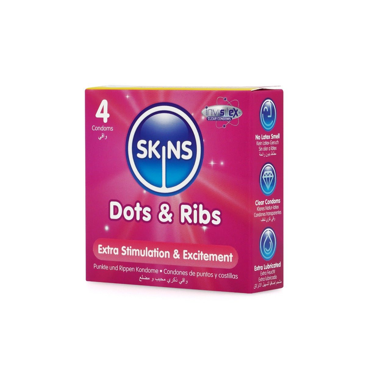 Skins Dots &amp; Ribs Premium Condoms - 4 Pack - product detail 3