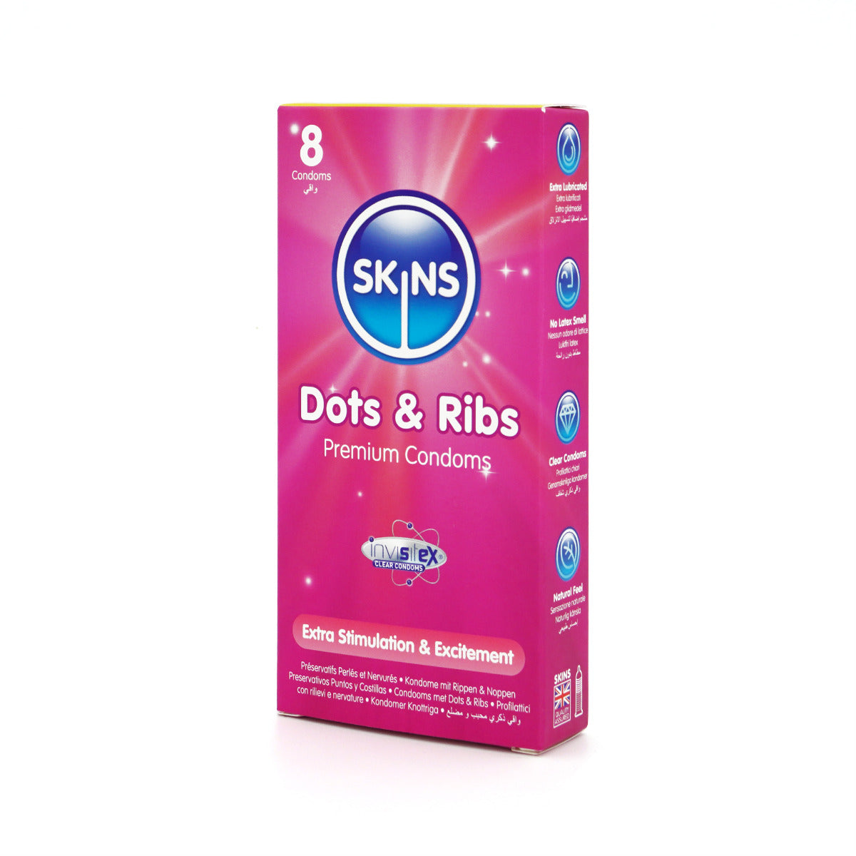 Skins Dots &amp; Ribs Premium Condoms - 8 Pack - product detail 3