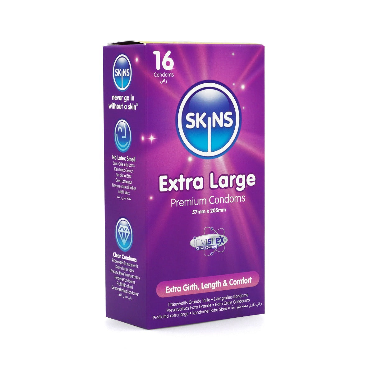 Skins Extra Large Premium Condoms - 16 Pack - packaging