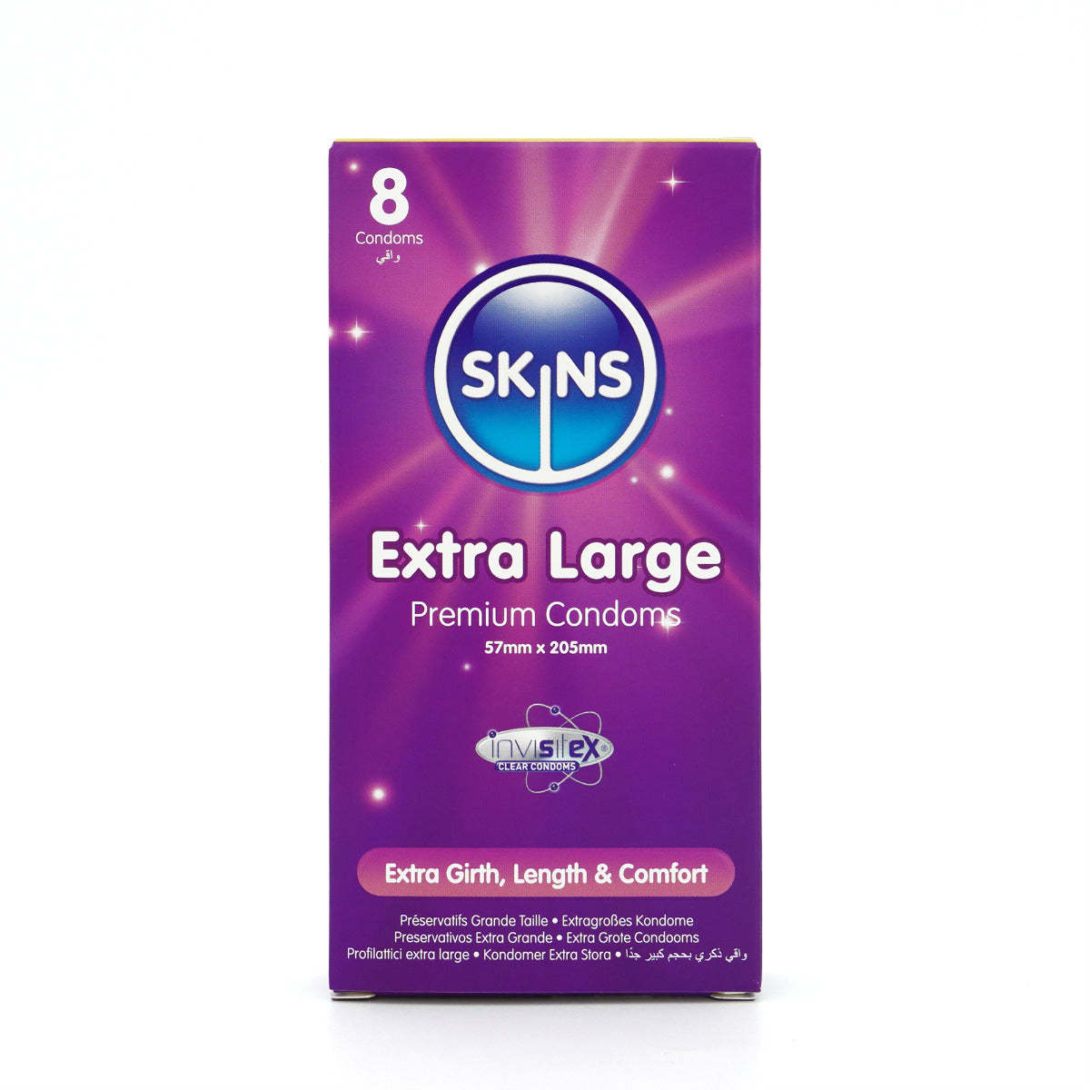 Skins Extra Large Premium Condoms - 8 Pack - front view