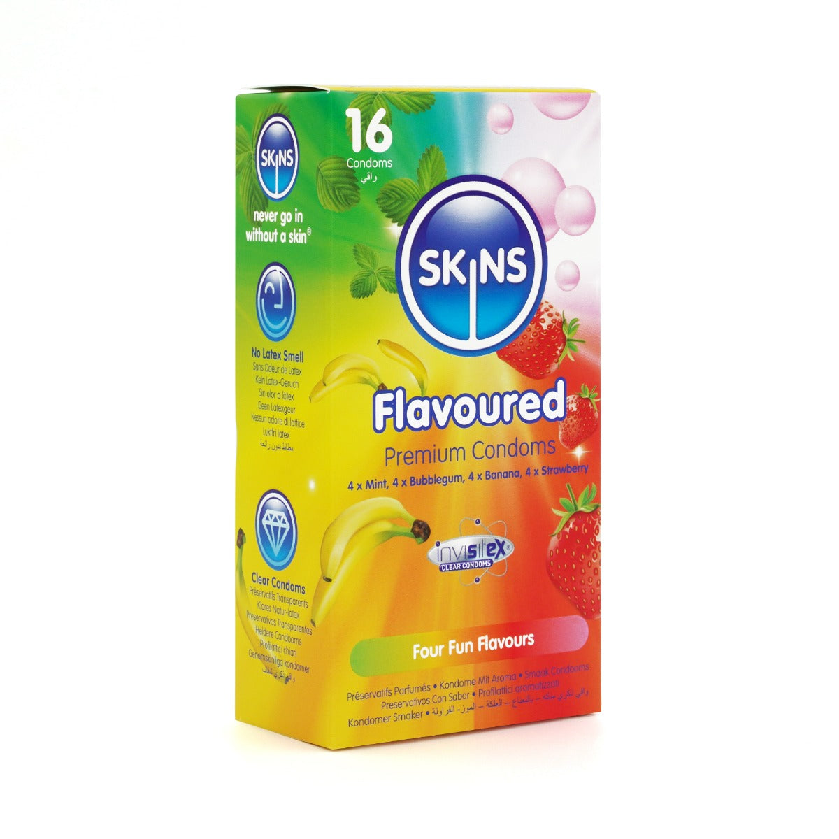 Skins Flavoured Premium Condoms - 16 Pack - packaging