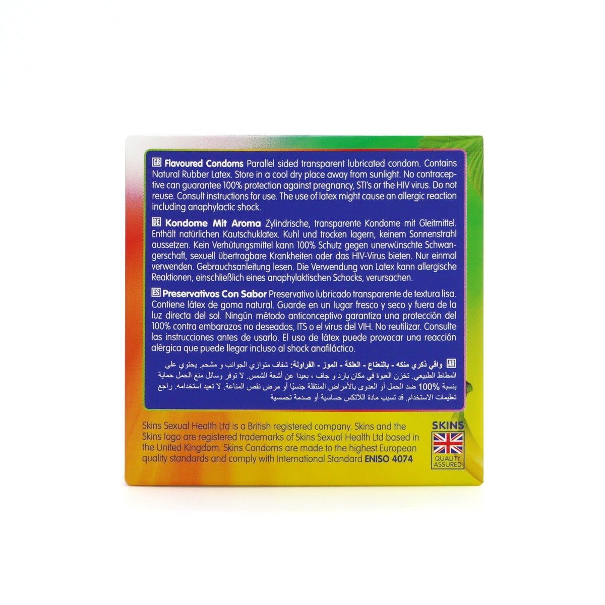 Skins Flavoured Premium Condoms - 4 Pack - back view