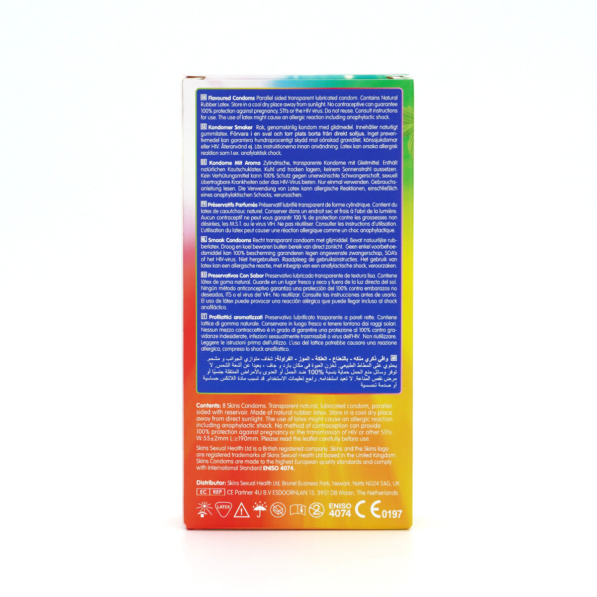 Skins Flavoured Premium Condoms - 8 Pack - back view