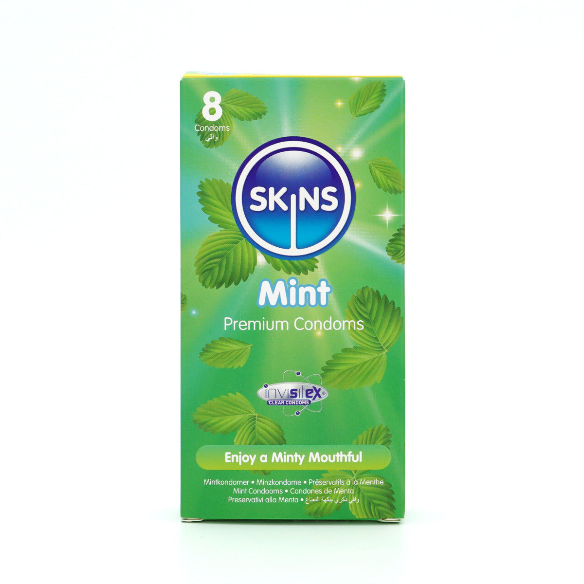 Skins Mint Condoms - 8 Pack - front view