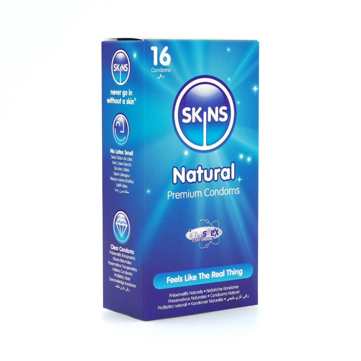 Skins Natural Premium Condoms - 16 Pack - packaging