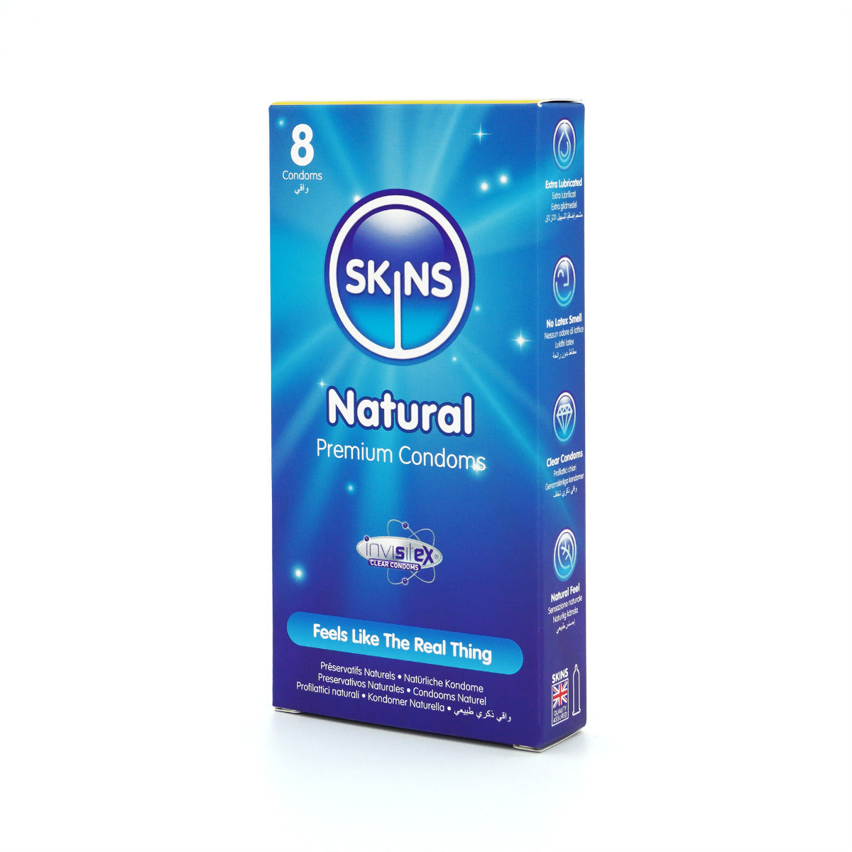 Skins Natural Premium Condoms - 8 Pack - packaging