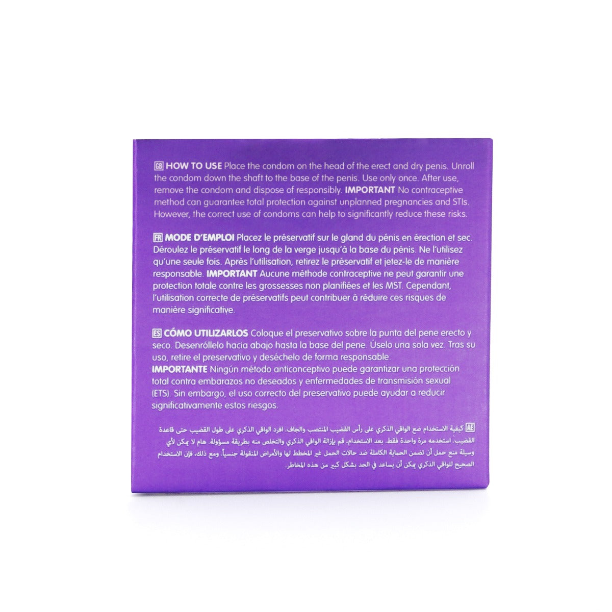 Skins Non-Latex XL Super Thin Premium Condoms - 4 Pack - back view