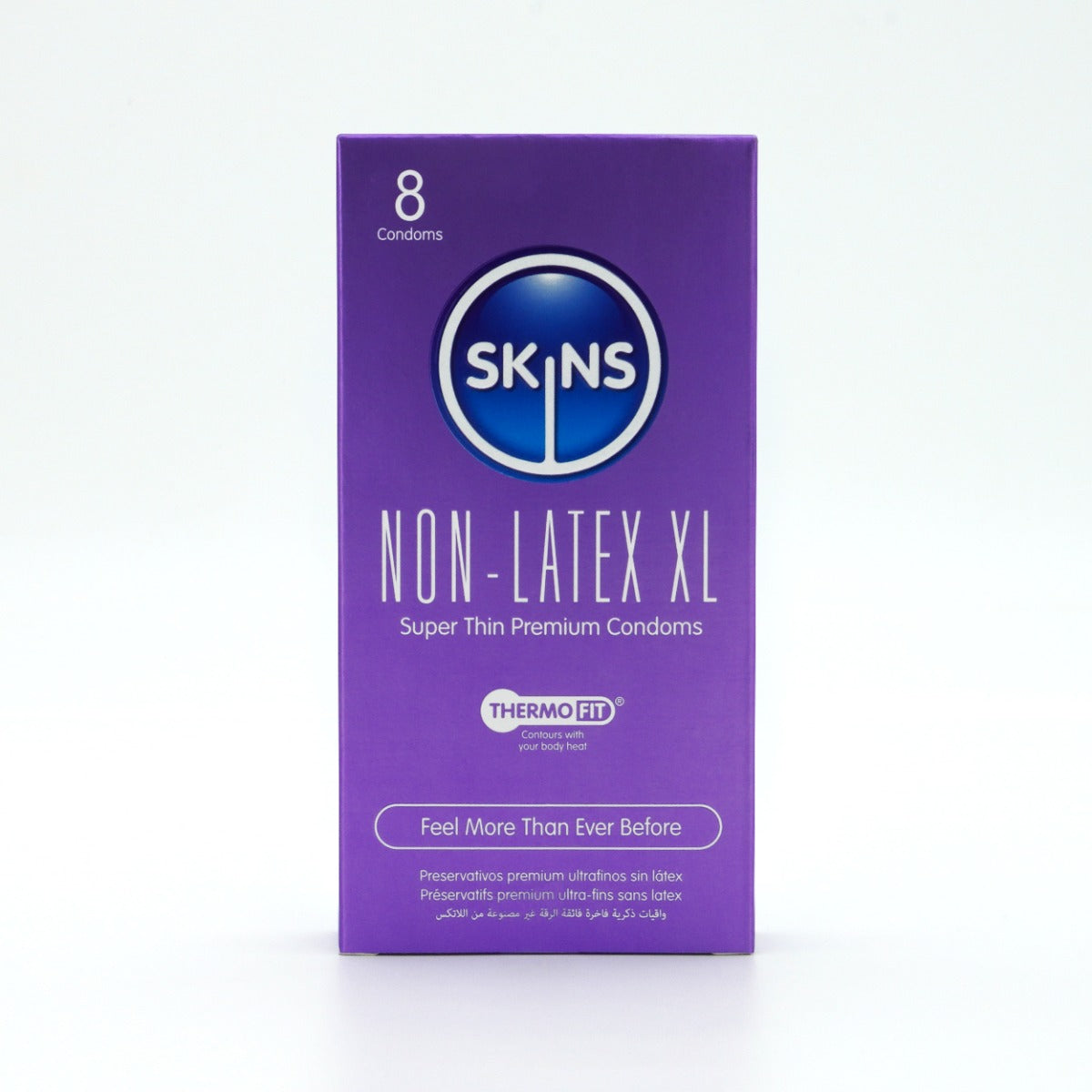 Skins Non-Latex XL Super Thin Premium Condoms - 8 Pack - front view