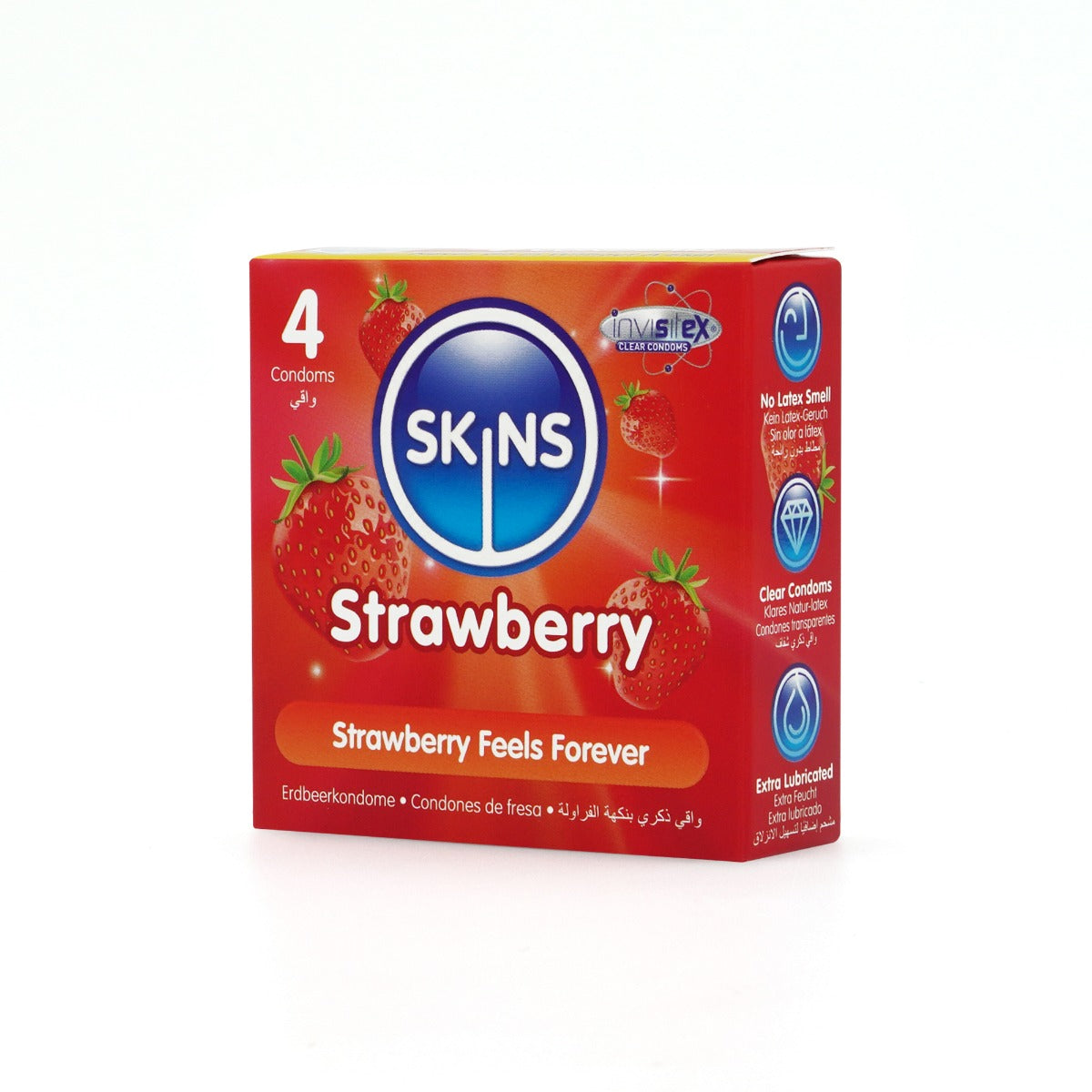 Skins Strawberry Premium Condoms - 4 Pack - product detail 4