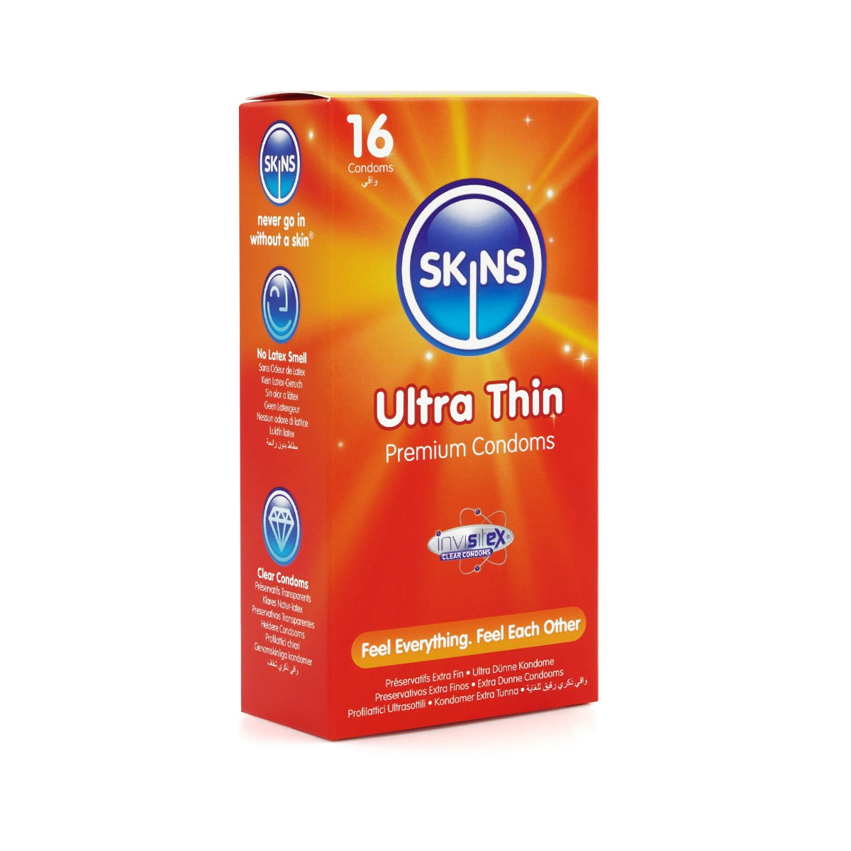 Skins Ultra Thin Premium Condoms - 16 Pack - packaging